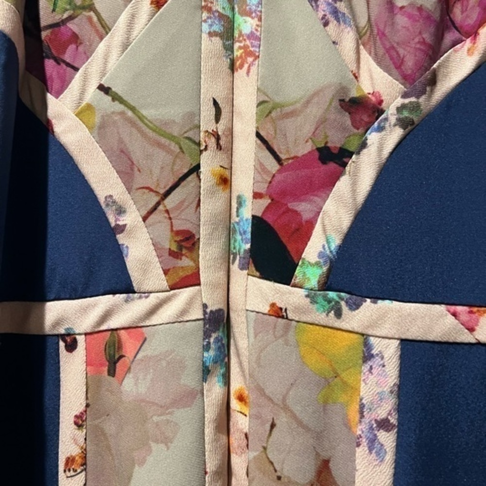 Nicole Miller floral halter dress size 0 - Picture 3 of 4